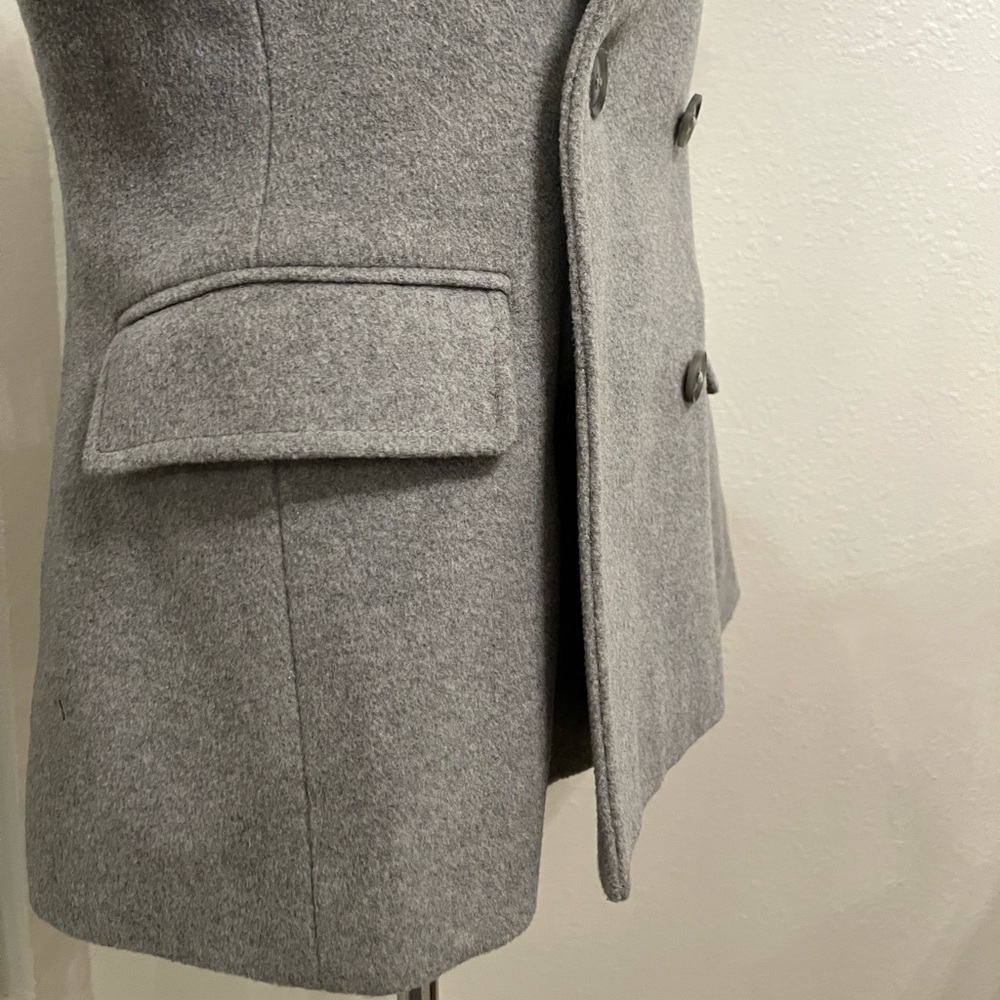 Calvin Klein grey wool coat with cashmere- jacket size 6 - Picture 3 of 6